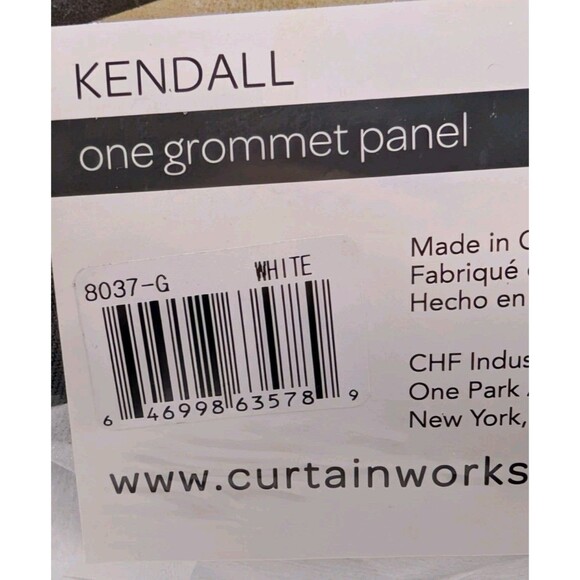 Curtainworks Kendall White Grommet Curtains 52x84 Light Filtering Set of 2 New - Picture 7 of 9